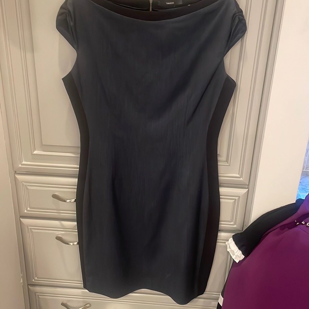 Gray and black Tahari dress